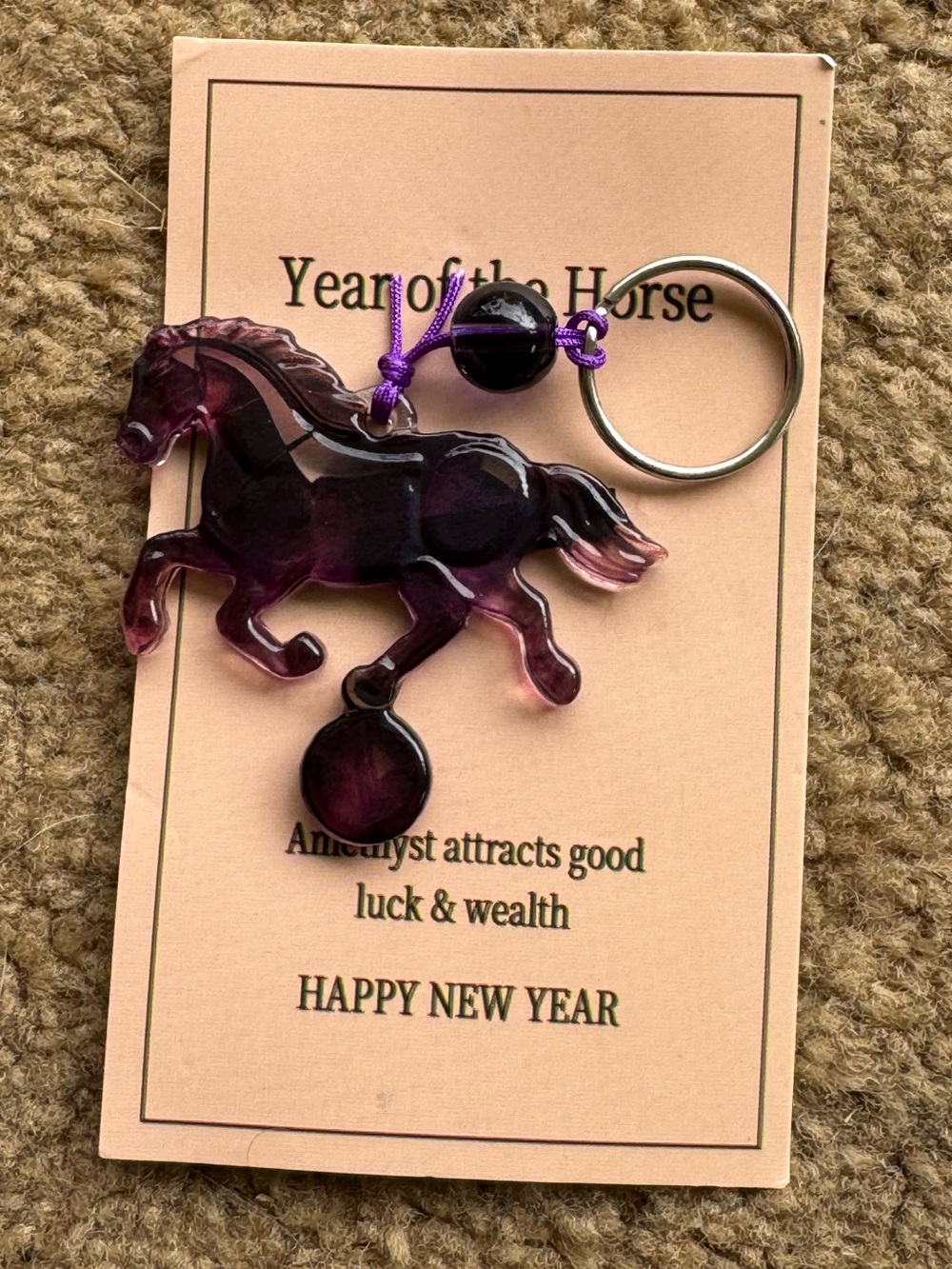 Lucky Crystal Horse Card